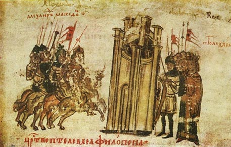 Alexandre, o grande e Ptolemeu I Sóter atacando
