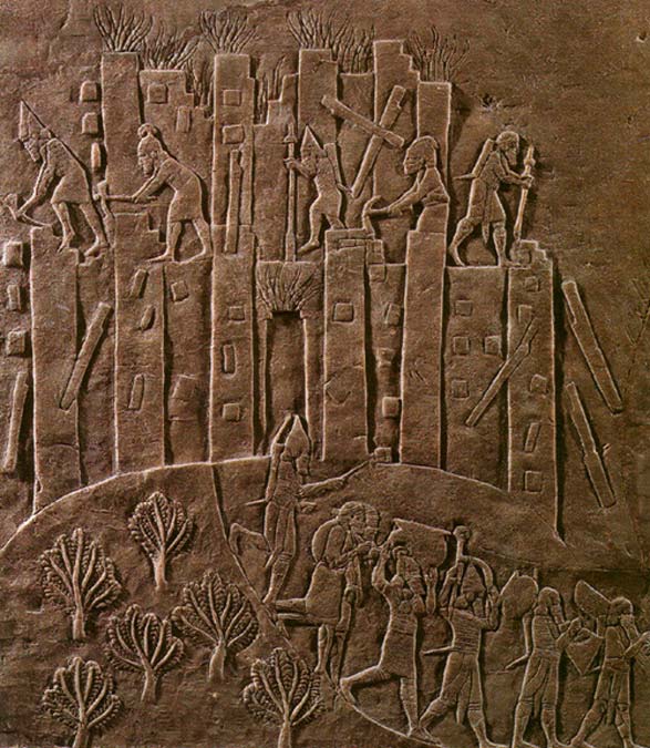 Ashurbanipal's brutal campaign against Elam in 647 BC is recorded in this relief.