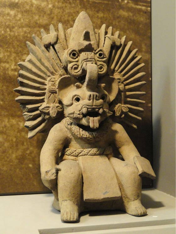 Mesoamerican sculpture, said to be a Bat God of the Zapotec religion