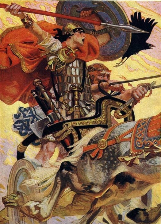 Cúchulainn, es el personaje central del ciclo de Ulster (Ulaid) en la mitología irlandesa medieval y la literatura