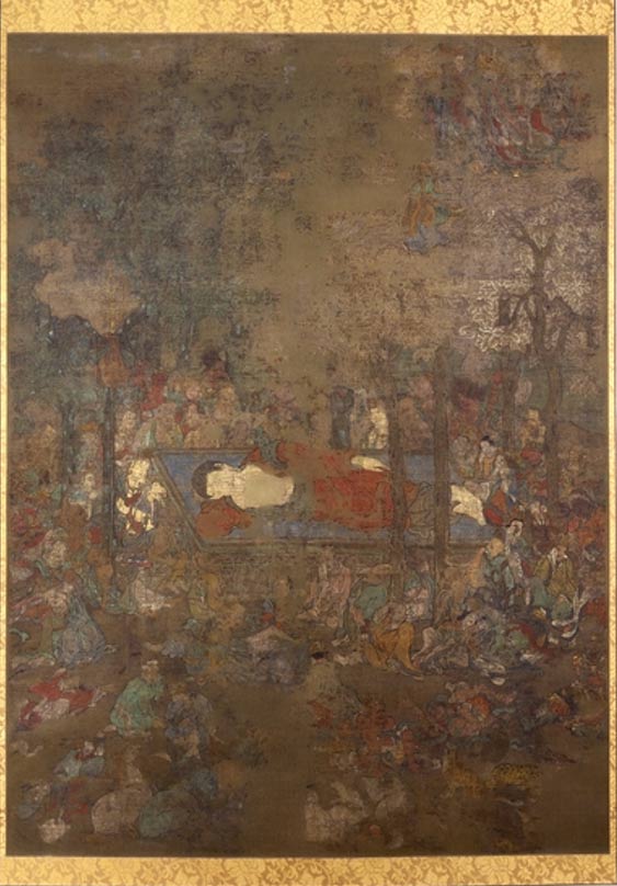 The Death of the Buddha, a hanging scroll painting at the British Museum.