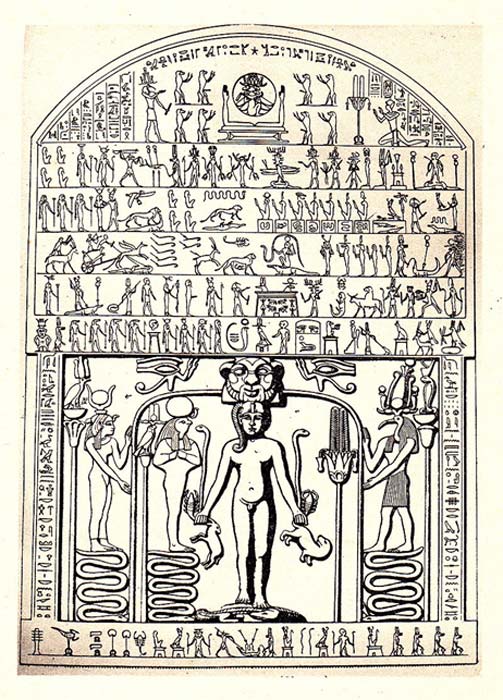 Drawing of the stela.