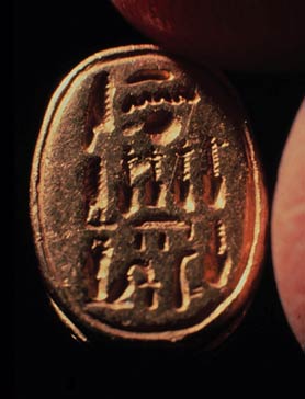 Egyptian scarab naming Queen Nefertiti