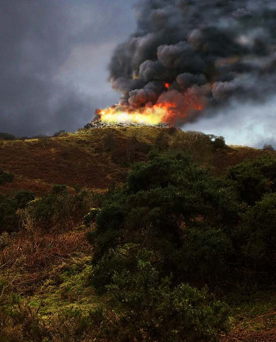 GUARD Archaeology Ltd. produced this re-enactment of the conflagration at Trusty’s Hill.