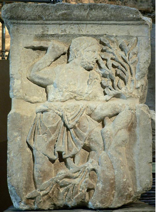 Image of Esus, a Gaulish/Celtic god, on the Pillar of the Boatmen.