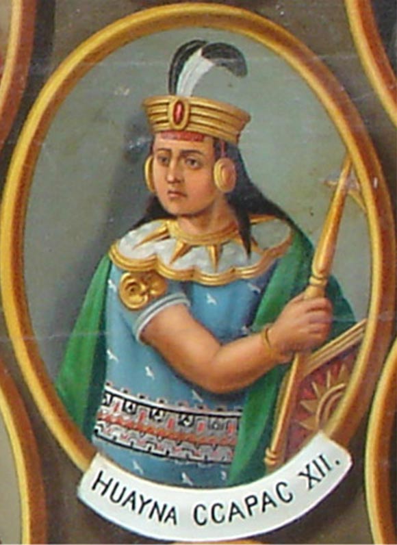 Ilustración del Emperador Inca Huayna Capac. 