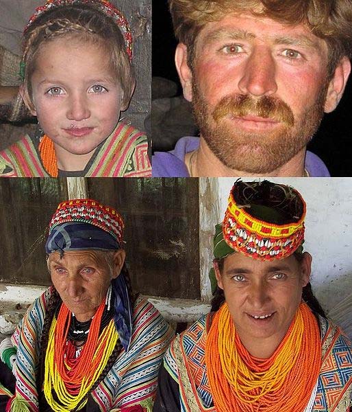 Individual people of the Kalash culture.