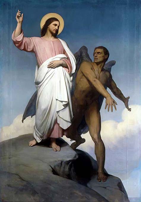 Lucifer depicted in The Temptation of Christ, by Ary Scheffer, 1854. 