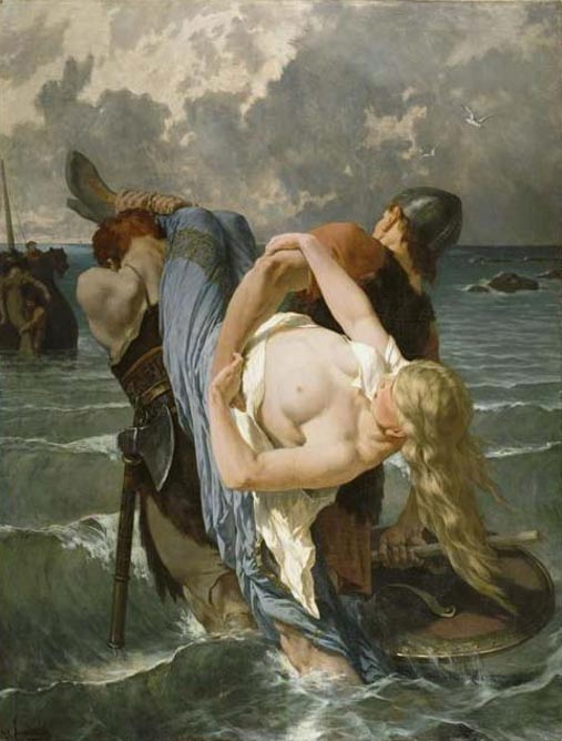 ‘Les pirates normands au IXe siècle’ (Norman pirates in the 9th century) by Évariste-Vital Luminais (1894).