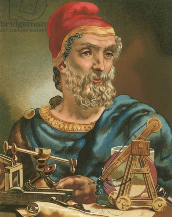 Portrait of Archimedes by Luis Figuier
