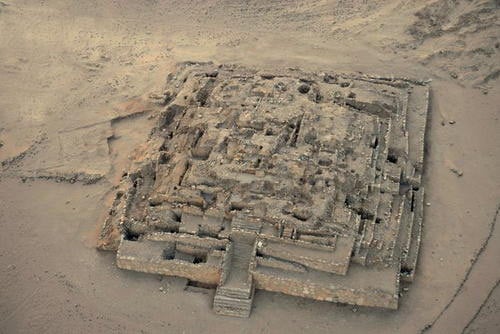 Remains of the Great Pyramid of Caral