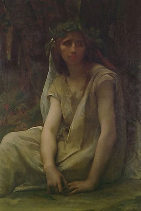 "The Druidess", oil on canvas, by French painter Alexandre Cabanel (1823–1890)