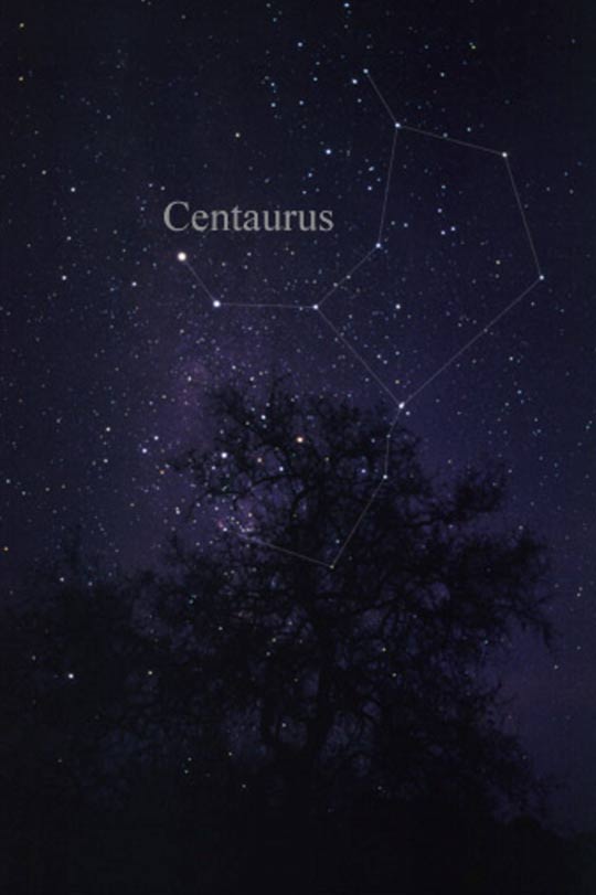 La constelación Centaurus ya que puede ser visto por el ojo desnudo.