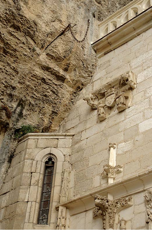 The embedded stone in Rocamadour, Lot, France