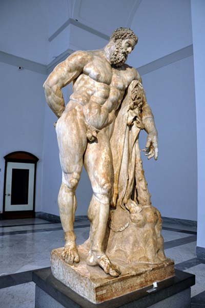 One of the most famous depictions of Heracles, originally by Lysippos.