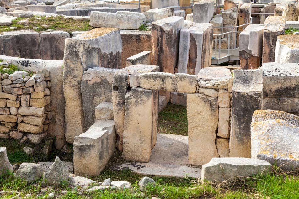Hagar Qim megalithic site in Malta