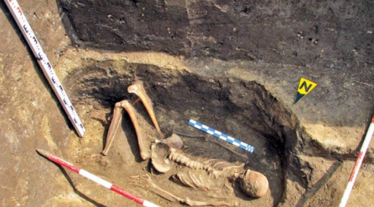 Skeleton of a giant found in Romania. 