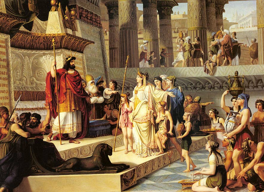 Solomon and the Queen of Sheba, painting by Giovanni Demin (1789-1859)