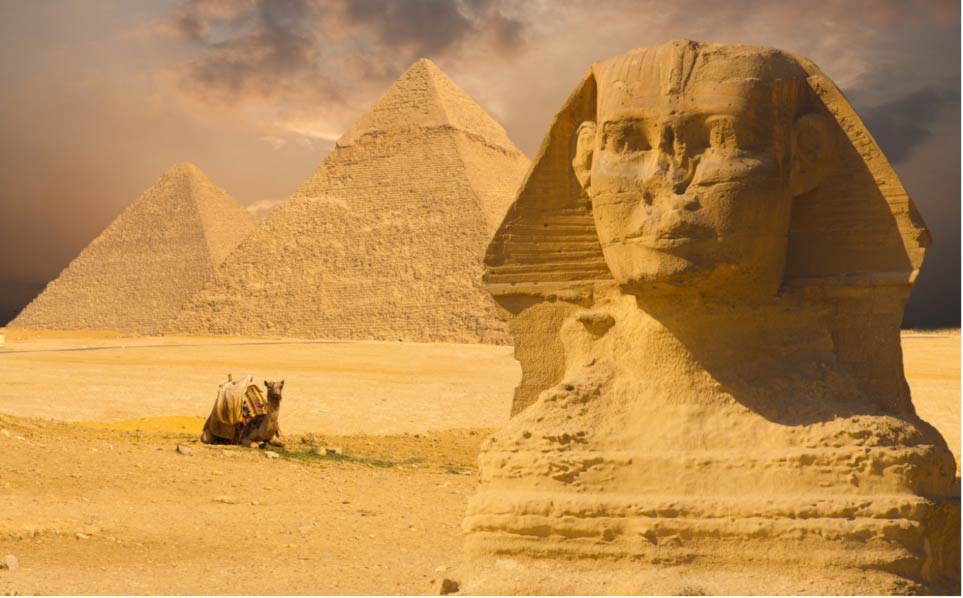 La Esfinge y grandes pirámides de Egipto