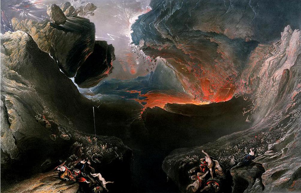John Martin's The End of the World, which depicts the "destruction of Babylon and the material world by natural cataclysm”. (Public Domain)