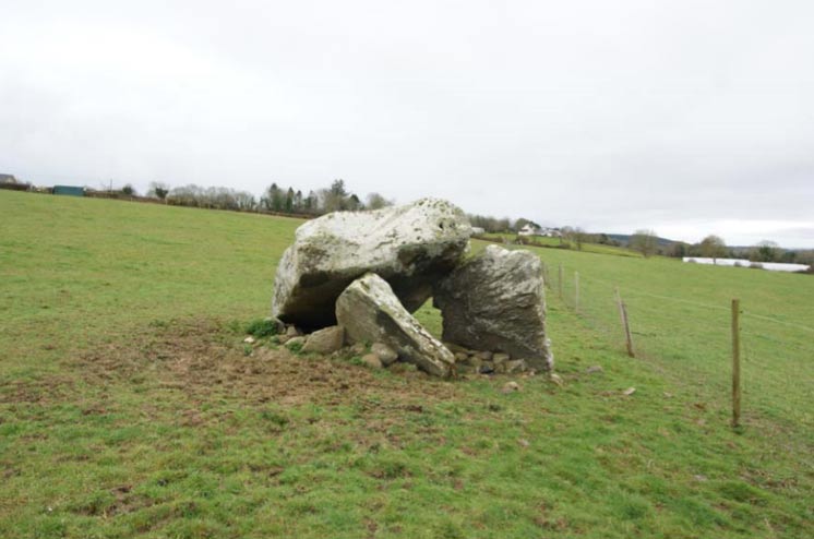 The dolmen tomb at Killaclohane in County Kerry 