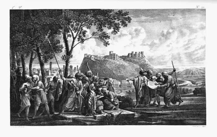 Illustration of the state of the Emesa Castle in Homs in the late 18th century