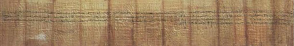 The rediscovered leather manuscript in the longest Ancient Egyptian text ever found, exceeding the length of the next longest text, an 8-foot long prenuptial agreemeent (pictured), by just 2 inches.