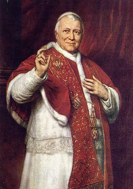 A painting of the Pope Pius IX
