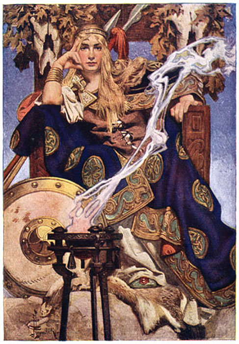 Queen Maev by J. C. Leyendecker.