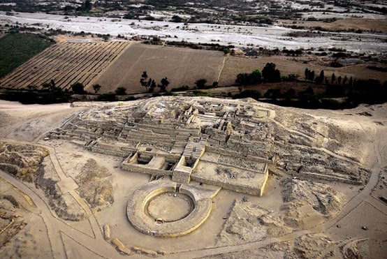 The remains of the Sacred City of Caral, Peru