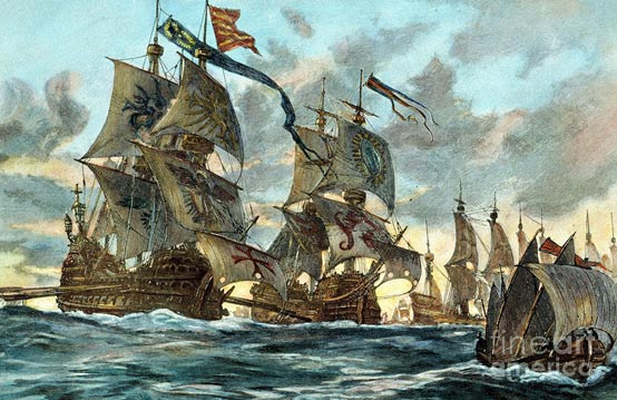 The Spanish Armada sailed against England 