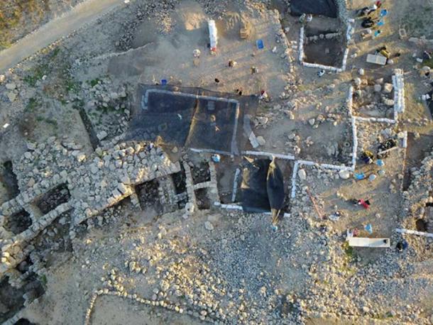 ABR's Excavation squares at Tel Shiloh (Credit: Tim Velasco)