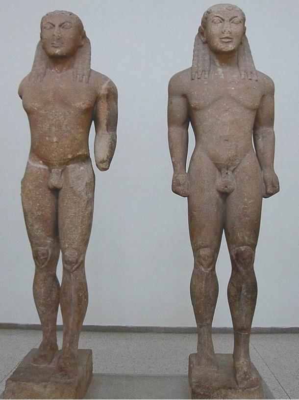 Ancient Greek kouros sculptures (from c. 615 – 485 BC) are found wearing dreadlocks – rolled or braided hair.