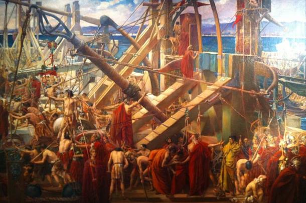Archimedes directing the defenses of Syracuse by Thomas Ralph Spence