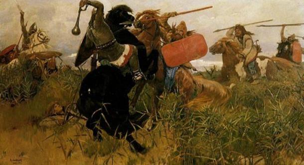 Batalla entre los escitas y los eslavos (Viktor Vasnetsov, 1881). 