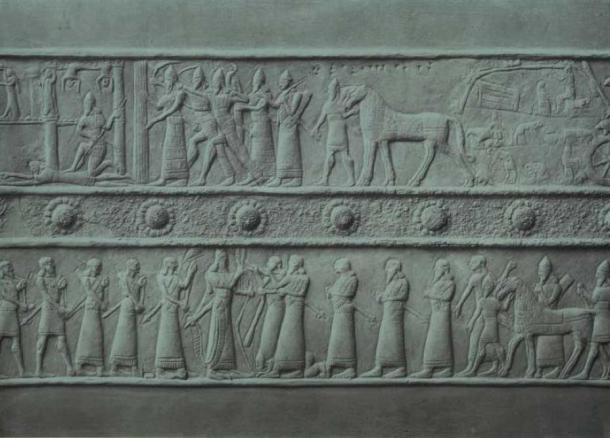 Bronze band from the Palace Gates of Shalmaneser III in the British Museum.