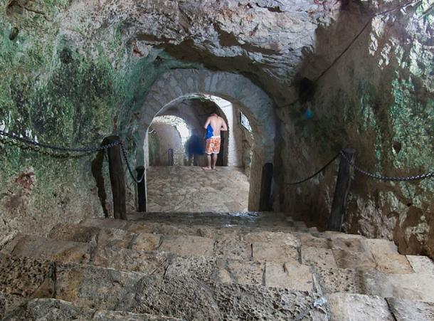 Cenote passageway at Chichen Itza