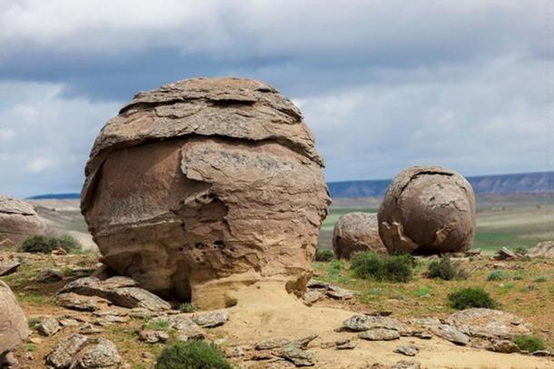 Concretions in Torysh Valley, Kazakhstan