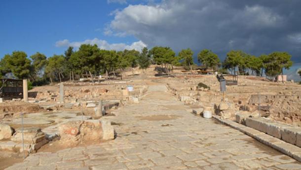 View of the Decumanus which functioned as the main artery by which one entered the city from the east, Sepphoris (Diocaesarea), Israel 
