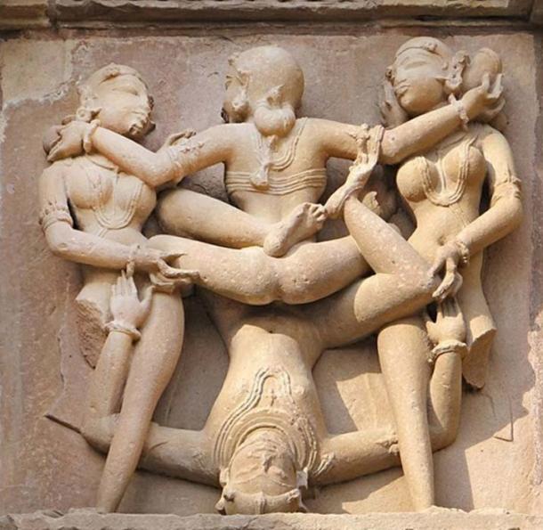 Erotic carvings at Khajuraho
