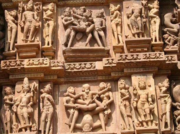 Erotica at Khajuraho temples