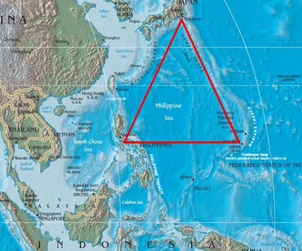 The Formosa Triangle contains most of the northeast Philippine Sea.