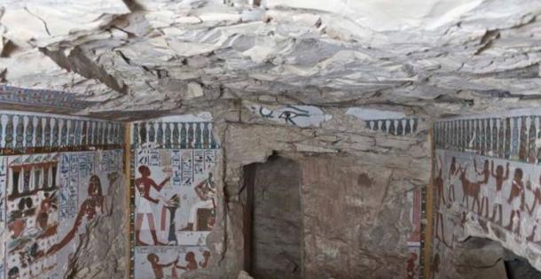Inside the newly-discovered tomb belonging to the 'Gatekeeper of Amun'