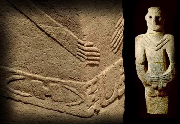 The Secret of Gobekli Tepe: Cosmic Equinox and Sacred Marriage - Part 1- Part 2 Hands-are-carved-into-the-pillars