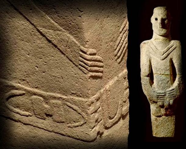 The Statues and Symbolic Gestures that Link Ancient Göbekli Tepe, Easter Island, and Other Sites Around the World Hands-come-together-on-the-omphalos