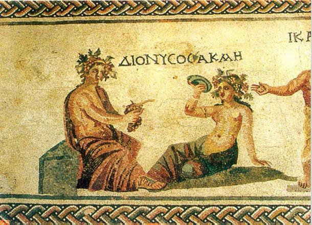 Hellenistic mosaics discovered close to the city of Paphos depicting Dionysus, god of wine. 