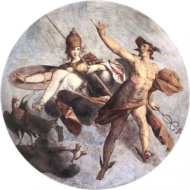 Hermes and Athena by Bartholomeus Spranger, 1585