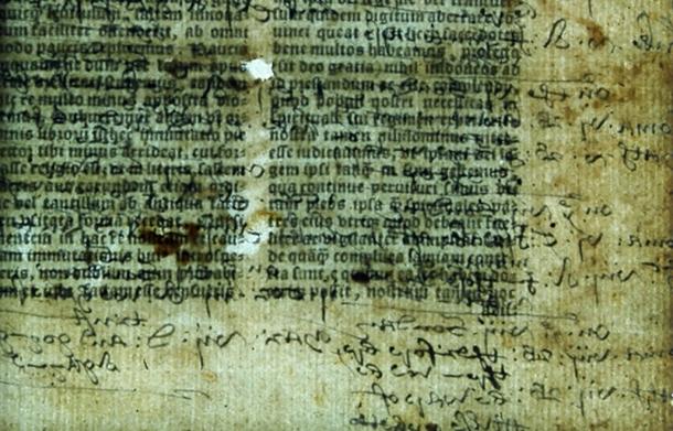 Hidden annotations were found mixed with biblical text in the 1535 Latin Bible.