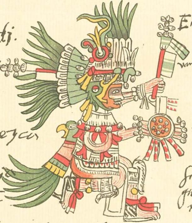 Huitzilopochtli, as depicted in the Codex Telleriano-Remensis.