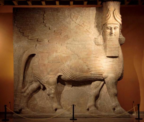 Human-headed winged bull, otherwise known as a Shedu, from Khorsabad. University of Chicago Oriental Institute.